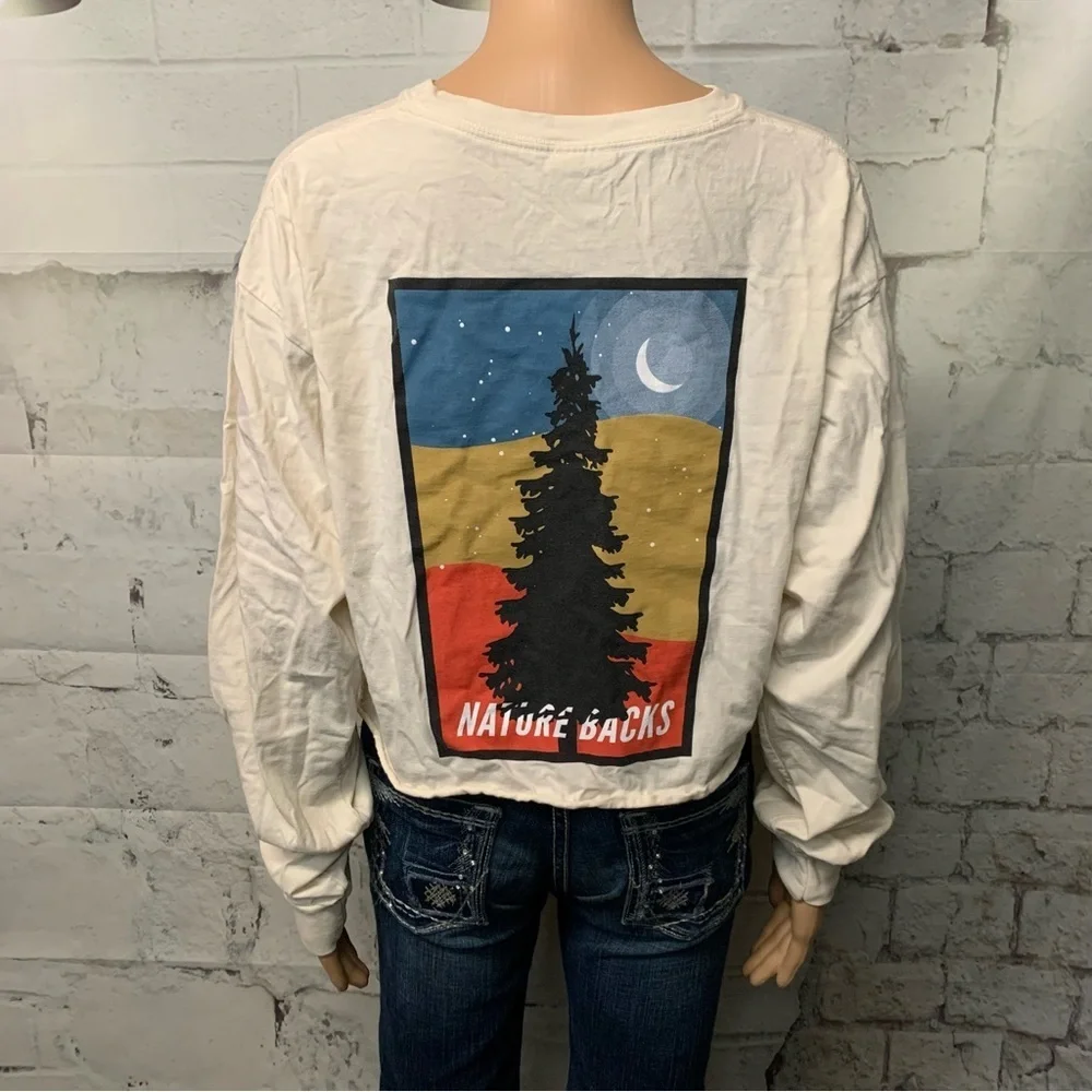 Nature Backs Cropped Sweatshirt - Picture 1 of 4